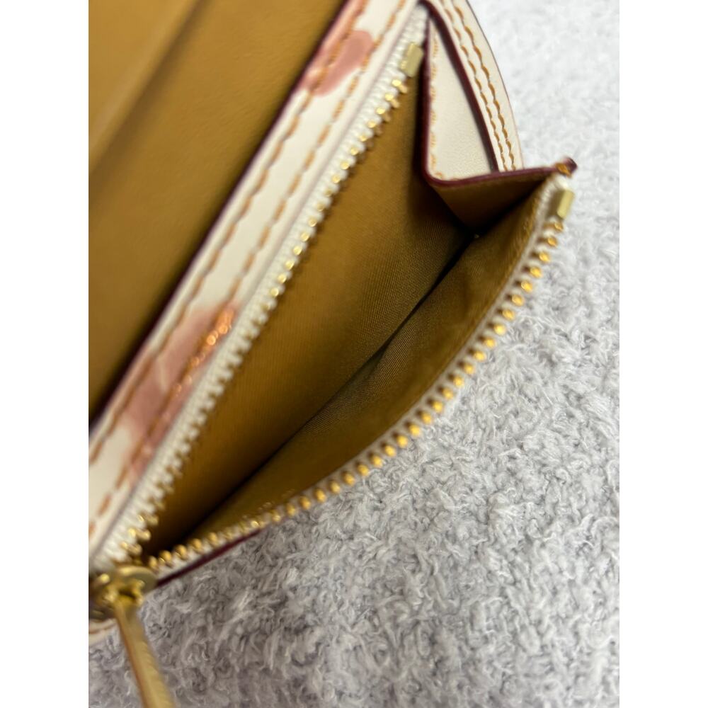Coach Cream Leather Floral Small Flap Wallet D1880 #76946 - Picture 10 of 10